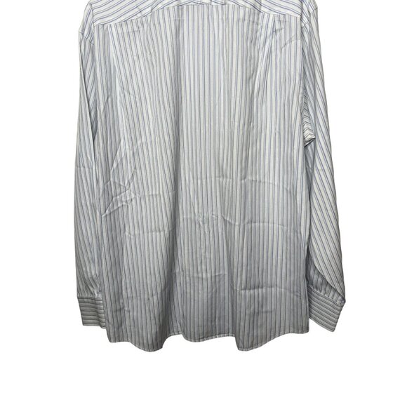 Tommy Bahama Mens Large Long Sleeve Stripe Button Down Shirt Blue White - Picture 11 of 12